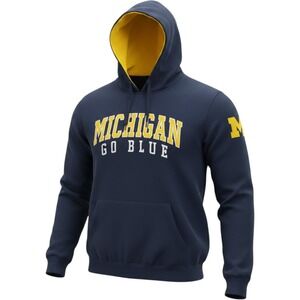 Colosseum Michigan Hoodie Mens XL Navy Blue Go Blue Embroidered NCAA Sweatshirt